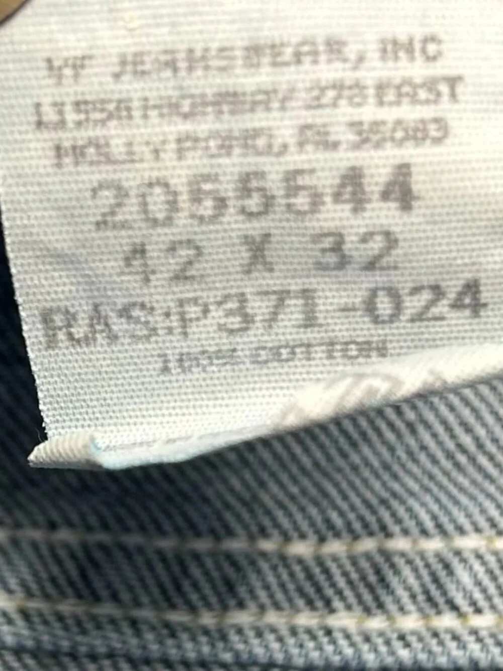 VTG Lee Straight Jeans Mens 42x32 Blue Denim Relaxed Fit Dead Stock Sears